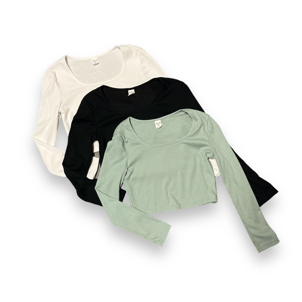 3 pcs Long Sleeve Crop top for girls